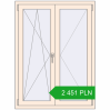 Pricing Tilt-and-Turn 1000x1350 mm REHAU OPTIMUM EURO-DESIGN 70 CREAME_WHITE_50L-2 two-sided. Price: 2 451.43 PLN