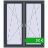Ustalenie cen Okna skrzydłowe 1300x1500 mm REHAU OPTIMUM EURO-DESIGN 70 ANTHRACITE_GREY_STRUKTURAL dwustronny. Cena: 552,49 €