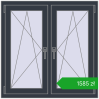 Pricing Tilt-and-Turn 1000x1000 mm REHAU OPTIMUM EURO-DESIGN 70 ANTHRACITE_GREY_STRUKTURAL two-sided. Price: 1585,44 zł