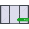Pricing Tilt-and-Turn 2700x1800 mm REHAU OPTIMUM EURO-DESIGN 70 ANTHRACITE_GREY_STRUKTURAL two-sided. Price: 781,57 €