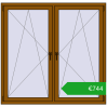 Ustalenie cen Okna skrzydłowe 1575x1520 mm REHAU ENERGY-SAVING SYNEGO MD GOLDEN OAK dwustronny. Cena: 744,32 €