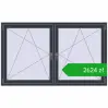 Pricing Tilt-and-Turn 1840x1100 mm REHAU ENERGY-SAVING SYNEGO MD ANTHRACITE_GREY_STRUKTURAL two-sided. Price: 2623,56 zł