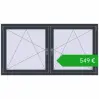 Pricing Tilt-and-Turn 1770x935 mm REHAU ENERGY-SAVING SYNEGO MD ANTHRACITE_GREY_STRUKTURAL two-sided. Price: 549,26 €