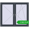Pricing Tilt-and-Turn 1440x1220 mm REHAU OPTIMUM EURO-DESIGN 70 ANTHRACITE_GREY_STRUKTURAL two-sided. Price: 2 582.39 PLN