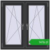 Pricing Tilt-and-Turn 1000x1000 mm REHAU OPTIMUM EURO-DESIGN 70 ANTHRACITE_GREY_GLATT two-sided. Price: 1476,25 zł