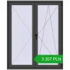 Pricing Tilt-and-Turn 1300x1600 mm REHAU ENERGY-SAVING SYNEGO MD BASALT_GREY two-sided. Price: 3 357.15 PLN