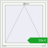 Pricing Tilt-and-Turn 1000x1000 mm REHAU OPTIMUM EURO-DESIGN 70 RAL 9016 Traffic white two-sided. Price: 206,32 €
