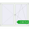 Pricing Tilt-and-Turn 1800x1500 mm REHAU ENERGY-SAVING SYNEGO MD RAL 9016 Traffic white two-sided. Price: 2 080.31 PLN