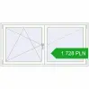 Pricing Tilt-and-Turn 1800x900 mm REHAU OPTIMUM EURO-DESIGN 70 RAL 9016 Traffic white two-sided. Price: 1 727.51 PLN