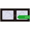 Ustalenie cen Okna skrzydłowe 1500x665 mm REHAU ENERGY-SAVING SYNEGO MD BLACK_BROWN dwustronny. Cena: 376,28 €