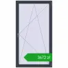 Ustalenie cen Okna skrzydłowe 1200x2200 mm REHAU ENERGY-SAVING SYNEGO MD ANTHRACITE_GREY_STRUKTURAL dwustronny. Cena: 3672,18 zł