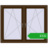 Ustalenie cen Okna skrzydłowe 1410x1130 mm REHAU ENERGY-SAVING SYNEGO MD DARK_OAK dwustronny. Cena: 531,63 €