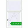 Pricing Tilt-and-Turn 1000x1800 mm REHAU OPTIMUM EURO-DESIGN 70 RAL 9016 Traffic white two-sided. Price: 1 353.65 PLN