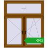 Pricing Tilt-and-Turn 1330x1560 mm REHAU OPTIMUM EURO-DESIGN 70 GOLDEN OAK two-sided. Price: 532,49 €