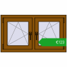 Pricing Tilt-and-Turn 990x560 mm EPSILON OPTIMA GOLDEN OAK two-sided. Price: 123,38 €
