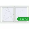Pricing Tilt-and-Turn 1800x1100 mm REHAU ENERGY-SAVING SYNEGO MD RAL 9016 Traffic white two-sided. Price: 2 421.84 PLN