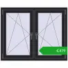 Ustalenie cen Okna rozwierne 1230x980 mm REHAU ENERGY-SAVING SYNEGO MD BLACK_ULTI-MATT dwustronny. Cena: 418,99 €