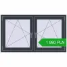 Pricing Tilt-and-Turn 1400x800 mm REHAU OPTIMUM EURO-DESIGN 70 ANTHRACITE_GREY_STRUKTURAL two-sided. Price: 1 979.76 PLN