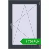 Pricing Tilt-and-Turn 800x1200 mm REHAU ENERGY-SAVING SYNEGO MD ANTHRACITE_GREY_STRUKTURAL two-sided. Price: 1 759.94 PLN