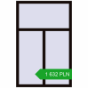 Pricing Tilt-and-Turn 1000x1550 mm REHAU OPTIMUM EURO-DESIGN 70 BLACK_BROWN two-sided. Price: 1 631.61 PLN