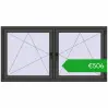 Ustalenie cen Okna skrzydłowe 1800x935 mm REHAU ENERGY-SAVING SYNEGO MD BASALT_GREY dwustronny. Cena: 505,72 €