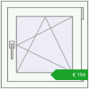 Pricing Tilt-and-Turn 570x570 mm KORSA BRILLANT DESIGN. Price: 258,65 €