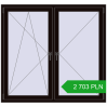Pricing Tilt-and-Turn 1500x1400 mm REHAU OPTIMUM EURO-DESIGN 70 BLACK_BROWN two-sided. Price: 2 703.33 PLN