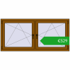 Ustalenie cen Okna skrzydłowe 1710x800 mm REHAU ENERGY-SAVING SYNEGO MD GOLDEN OAK dwustronny. Cena: 528,96 €
