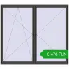 Pricing Tilt-and-Turn 2500x2200 mm REHAU ENERGY-SAVING SYNEGO MD BASALT_GREY two-sided. Price: 6 478.29 PLN
