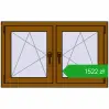 Pricing Tilt-and-Turn 1080x665 mm REHAU ENERGY-SAVING SYNEGO MD GOLDEN OAK two-sided. Price: 1522,17 zł