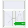 Pricing Tilt-and-Turn 1200x1450 mm REHAU OPTIMUM EURO-DESIGN 70 RAL 9016 Traffic white two-sided. Price: 334,64 €