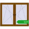Pricing Tilt-and-Turn 1665x1370 mm REHAU ENERGY-SAVING SYNEGO MD GOLDEN OAK two-sided. Price: 647,47 €