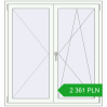 Pricing Tilt-and-Turn 1300x1400 mm REHAU ENERGY-SAVING SYNEGO MD RAL 9016 Traffic white two-sided. Price: 2 360.62 PLN