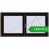 Pricing Tilt-and-Turn 1500x750 mm REHAU OPTIMUM EURO-DESIGN 70 BLACK_BROWN two-sided. Price: 1 880.13 PLN