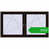 Ustalenie cen Okna skrzydłowe 1830x980 mm REHAU ENERGY-SAVING SYNEGO MD BLACK_BROWN dwustronny. Cena: 521,76 €