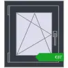 Pricing Tilt-and-Turn 500x560 mm EPSILON OPTIMA ANTHRACITE_GREY_STRUKTURAL two-sided. Price: 86,94 €