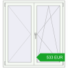 Pricing Tilt-and-Turn 1260x1365 mm REHAU ENERGY-SAVING SYNEGO MD RAL 9016 Traffic white two-sided. Price: 532.67 EUR