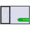 Ustalenie cen Okna skrzydłowe 2400x1500 mm REHAU ARTEVO ANTHRACITE_GREY_GLATT dwustronny. Cena: 1079,87 €