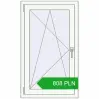 Pricing Tilt-and-Turn 650x1100 mm REHAU OPTIMUM EURO-DESIGN 70 RAL 9016 Traffic white two-sided. Price: 807.67 PLN