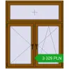 Pricing Tilt-and-Turn 1330x1560 mm REHAU OPTIMUM EURO-DESIGN 70 GOLDEN OAK two-sided. Price: 3 329.01 PLN