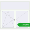 Pricing Tilt-and-Turn 1820x1750 mm REHAU OPTIMUM EURO-DESIGN 70 RAL 9016 Traffic white two-sided. Price: 579.85 EUR