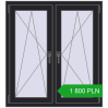 Pricing Tilt-and-Turn 1020x1115 mm REHAU ENERGY-SAVING SYNEGO MD BLACK_ULTI-MATT two-sided. Price: 1799,50 zł