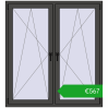 Ustalenie cen Okna skrzydłowe 1365x1490 mm REHAU ENERGY-SAVING SYNEGO MD BASALT_GREY dwustronny. Cena: 567,07 €