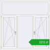 Pricing Tilt-and-Turn 1800x1800 mm REHAU OPTIMUM EURO-DESIGN 70 RAL 9016 Traffic white two-sided. Price: 2212,69 zł