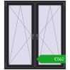 Ustalenie cen Okna skrzydłowe 1335x1490 mm REHAU ENERGY-SAVING SYNEGO MD BLACK_ULTI-MATT dwustronny. Cena: 561,52 €