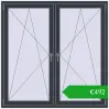 Ustalenie cen Okna skrzydłowe 1500x1500 mm REHAU OPTIMUM EURO-DESIGN 70 ANTHRACITE_GREY_STRUKTURAL dwustronny. Cena: 491,91 €