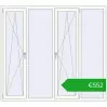 Pricing Tilt-and-Turn 2000x1800 mm REHAU OPTIMUM EURO-DESIGN 70 RAL 9016 Traffic white two-sided. Price: 551,80 €