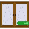 Pricing Tilt-and-Turn 1545x1400 mm REHAU ENERGY-SAVING SYNEGO MD GOLDEN OAK two-sided. Price: 632,85 €