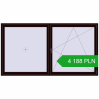 Pricing Tilt-and-Turn 2600x1400 mm REHAU ENERGY-SAVING SYNEGO MD CHOCOLATE_BROWN two-sided. Price: 4 188.25 PLN