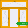 Pricing Tilt-and-Turn 1800x1800 mm ALU STANDARD 72 RAL 1003 Signal yellow two-sided. Price: 2150,61 €